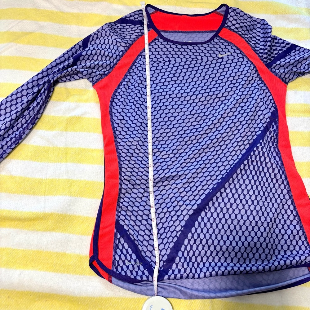 Nike Dri-Fit Long Sleeve Athletic Top, Small, purple & orange, EUC - Picture 6 of 8